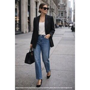 Women's DL1961 Patti Straight Jeans | Size 32 | High Rise | Medium Wash